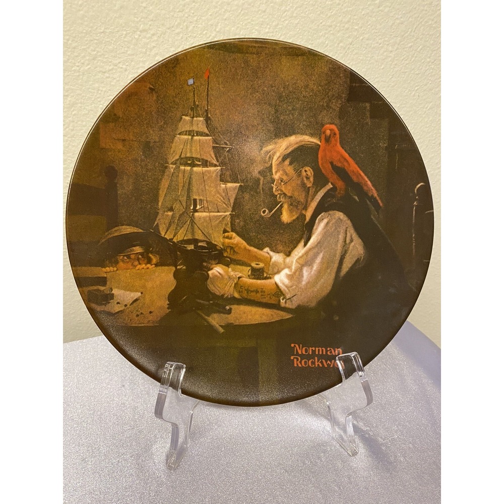 Vintage Norman Rockwell "The Ship Builder" Knowles Collectible Plate 19087g 1980